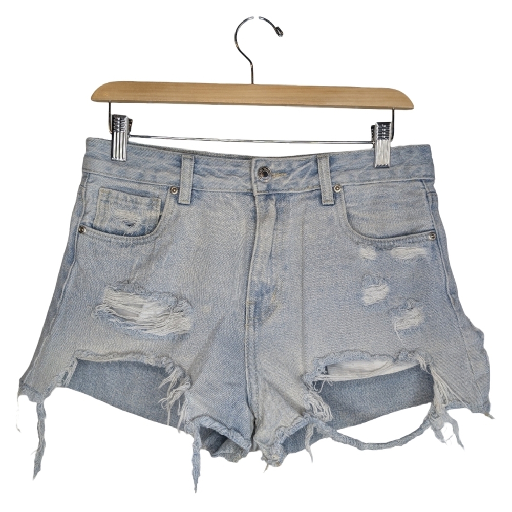 Bluenotes Distressed Light Denim Cutoff Shorts | High Rise Vintage Cut | Size M